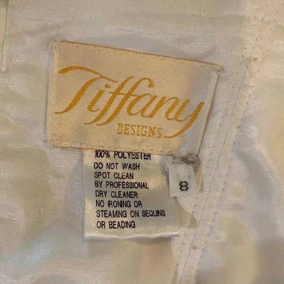 Tiffany Designs Beaded Bodice Trumpet Wedding Size 8 - Picture 7 of 8